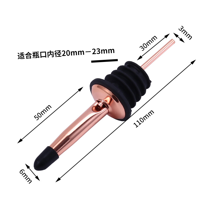 A prueba de fugas transpirable de acero inoxidable vertedor de vino tapón de botella de vino con tapa tapón de botella de aceite separador de vino tapón de botella de boca de vino en stock al por mayor