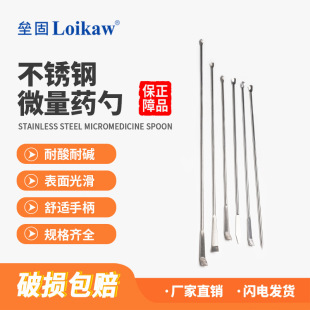 Micro Stainless Steel Medicine Spoon 304 Stainless Steel Micro Medicine Spoon 22cm Laboratory Small Sampling Spoon
