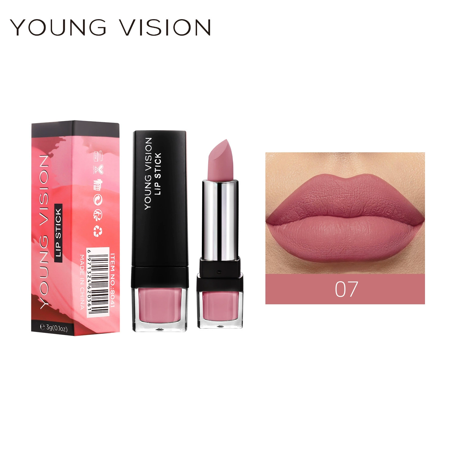 Матовая помада YOUNG VISION, праймер для макияжа, прозрачная тень, 12 цветов, (кросс-бордерная торговля)
