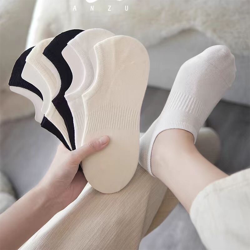 Socks Women's Boat Socks Solid Color Non-falling Anti-slip Summer Thin Invisible Summer Shallow Mouth Spring and Autumn Anti-odor Short Socks Sweat Absorbing Socks Women's Boat Socks Solid Color Non-falling Anti-slip Summer Thin Invisible Summer Shallow Mouth Spring and Autumn Anti-odor Short Socks Sweat Absorbing