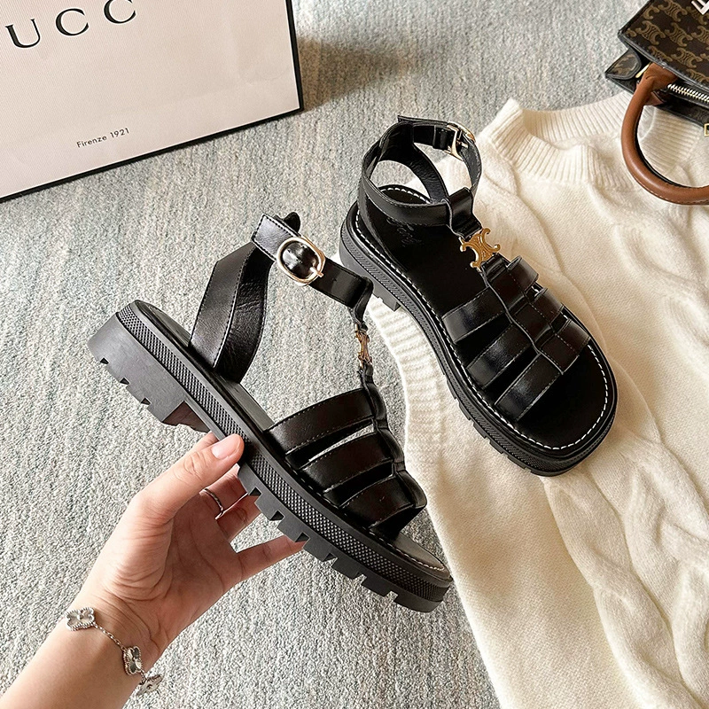Пляжные сандалии, корейский/chanel‑стиль, дышащие летние, размеры 34–41
