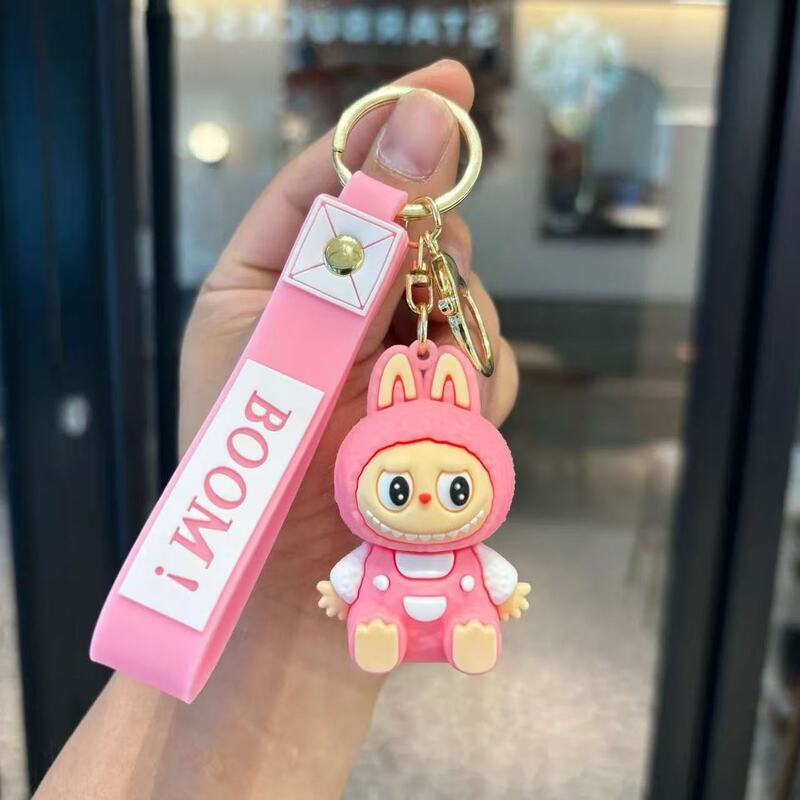 クロスボーダー Labubu かわいいシリーズ キーホルダー Labubu 座り姿勢車のバックパック装飾品露店小さなギフト卸売|undefined