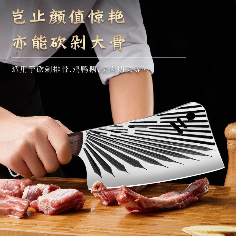 不鏽鋼切肉刀廚房砍骨刀具家用切菜刀龍泉鍛打刀斬切兩用廚師刀