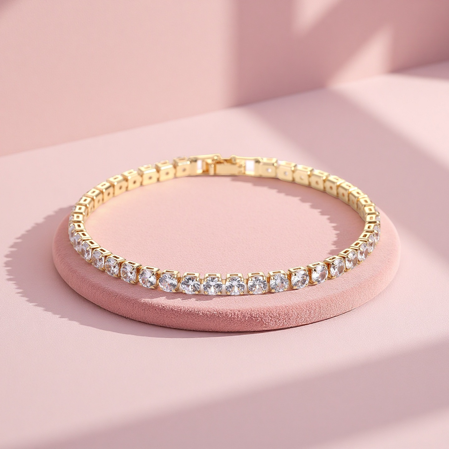 Cross-Border European and American Hip-Hop 4.0 Zircon Bracelet for Men and Women Amazon Best-Selling Simple and Fashionable Tennis Bracelet Wholesale