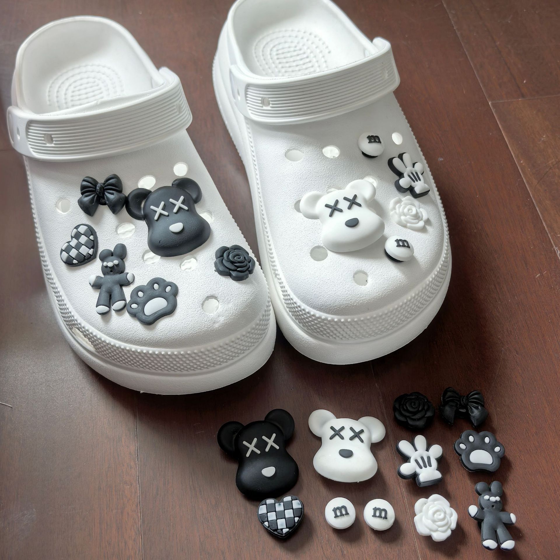 Nezha 多用途 DIY アクセサリー装飾取り外し可能な下駄バックル靴の花