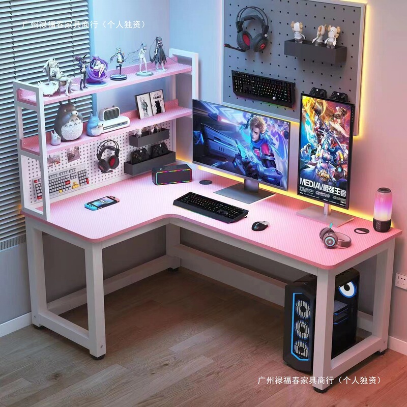 Corner Table, Gaming Table, Double Table, Desktop Computer Table, Home L-Shaped Corner Desk, Writing Desk, Gaming Desk