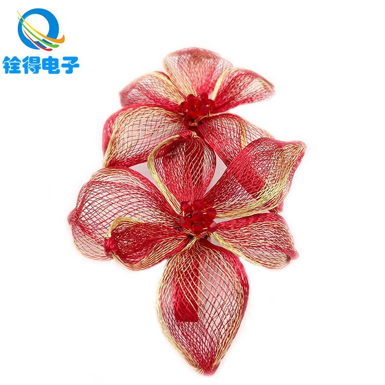 铨得定制特殊金属铜丝混编铜网,工艺发夹编织网