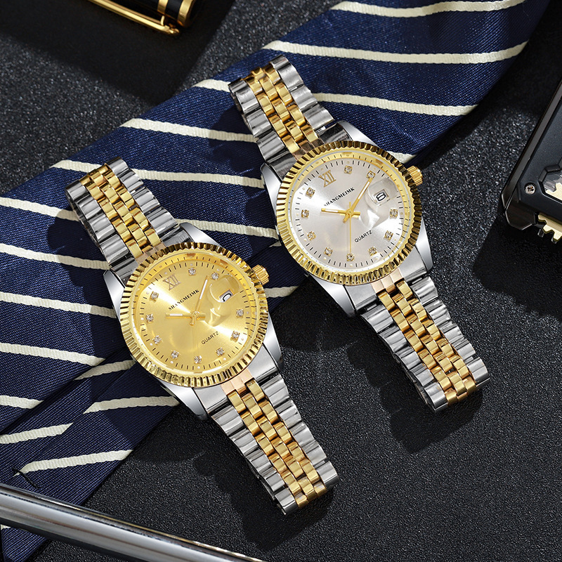 Los muchachos de negocios de transmisión en vivo ven reloj de cuarzo Registro de moda reloj de comercio exterior transfronterizo reloj de hombre al por mayor