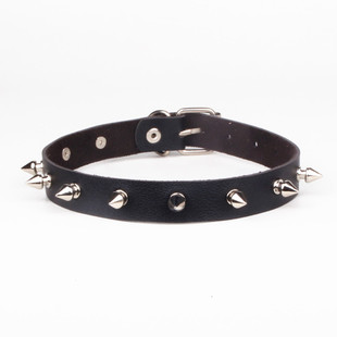 Factory Direct Sale Punk Pointed Rivet Leather Choker European and American Harajuku Choker Cosplay Gothic Rock Neck Chain Leather