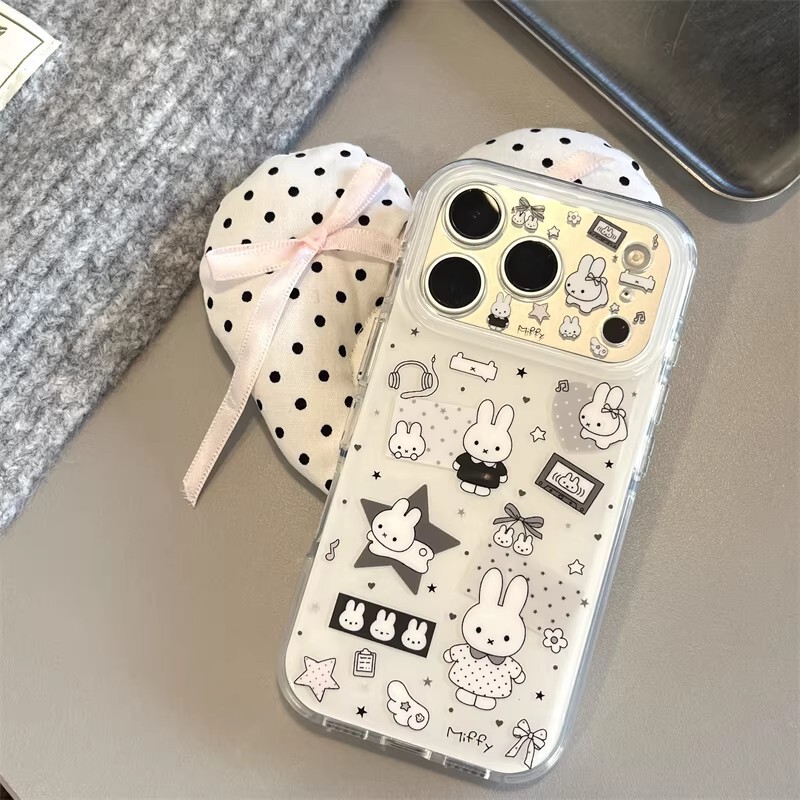 Star Rabbit Case Suitable for Apple 17 Pro Max Phone Case iPhone 16 Niche 14 Precision Hole 13 Hard Case 12/11
