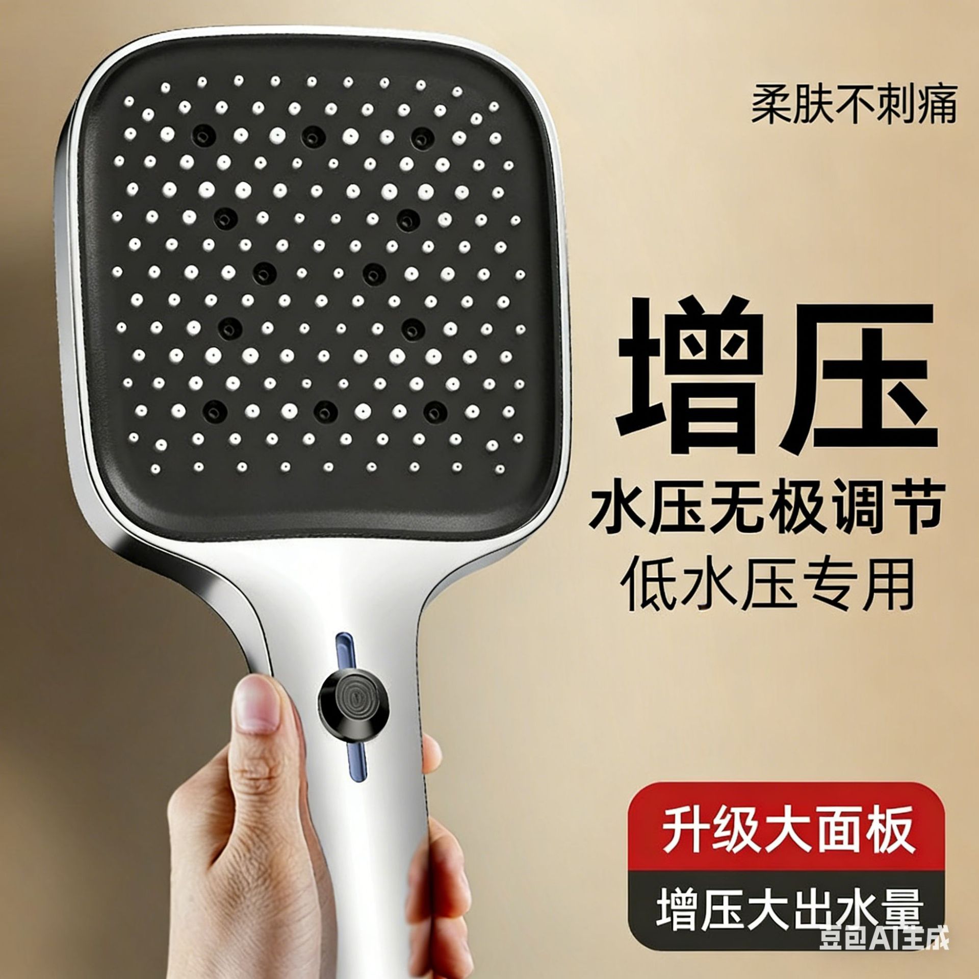 2026 New Model Showerhead with Supercharged Pressure, Household Shower Set, Large Water Flow Showerhead, Bathing Gadget