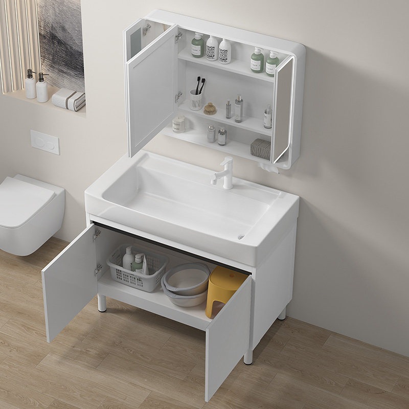lavabo de balcón tipo suelo armario de lavandería combinación lavabo profundizar lavabo de lavandería integral lavabo lavabo de lavandería image 2