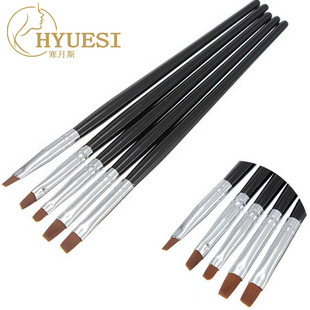 Cross-border for nail art brush 5 sets of flat head phototherapy pen French phototherapy pen