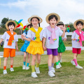 儿童啦啦队演出服糖果色小学生运动会开幕式班服幼儿园合唱表演服