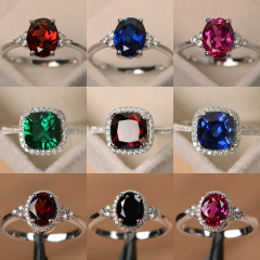 銀宸アクセサリー卸売りTemu熱売爆金クロスボーダー電気商欧米指輪女性結婚婚約指輪リング