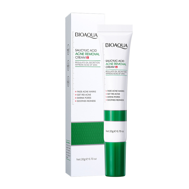 BIOAOUA Salicylic Acid Hydrating Fading Marks Pore Minimizing Acne Treatment Cream_voghion.com