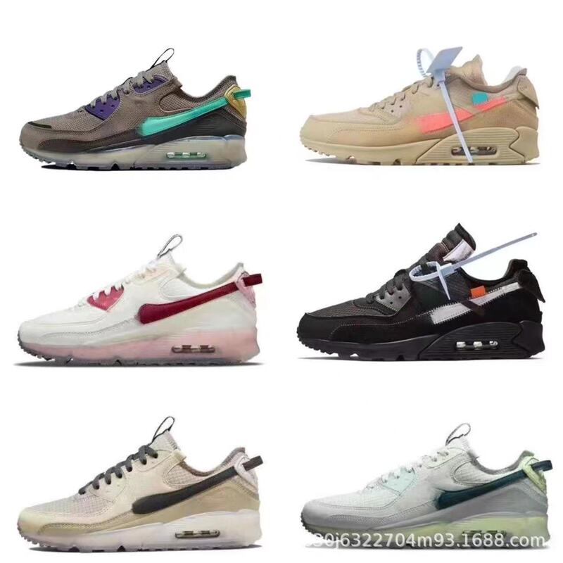 Putian Shoes Max90 Air Cushion Shoes Couple Style Co-Branded Retro Sports Shoes Mesh Breathable Men's and Women's Casual Running Shoes