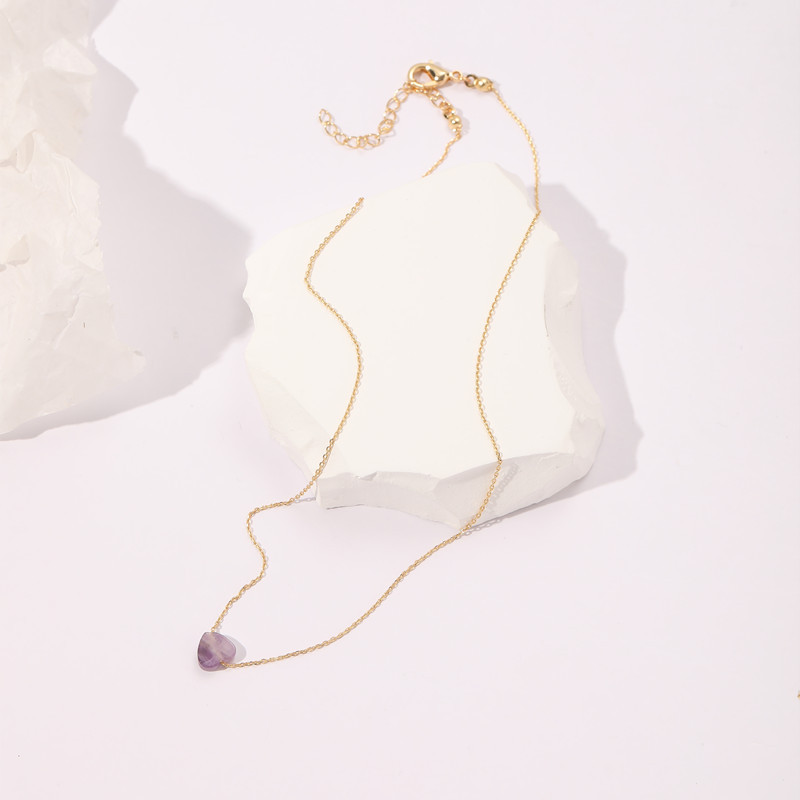 Womenu0027S Elegant Geometric Copper Natural Stone Necklace Plating Copper Necklaces