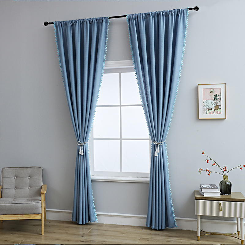 American Style Kitchen Curtains Small Semi Blackout Drapes_voghion.com