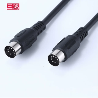 7PIN 大Din头电机信号控制线din 7pin公公大DIN7PIN公对公连接线