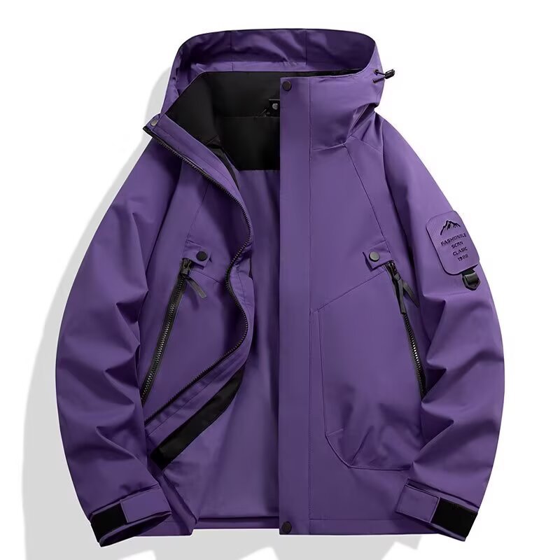 Chaqueta Cortavientos para Exteriores de Poliéster Transpirable para Uso Casual