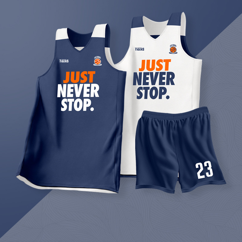 Double-Sided Digitally Printed Basketball Uniform Suit for Men and Women, Summer Quick-Drying and Breathable New Style Reversible Jersey with Printing