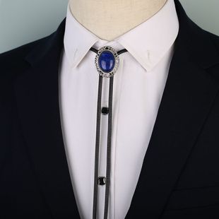 Factory direct Korean temperament retro style Polo tie men's suit shirt gemstone bow tie bow rope bow tie accessories