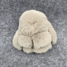 正版獭兔毛装饰挂饰兔挂件毛绒包包皮草呆萌迷你版小兔子车钥匙扣