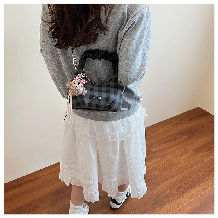Sweet and cool style, trendy and unique cloud-shaped pleated handbag, a new summer fashion chain crossbody bag for women in 2025 undefined