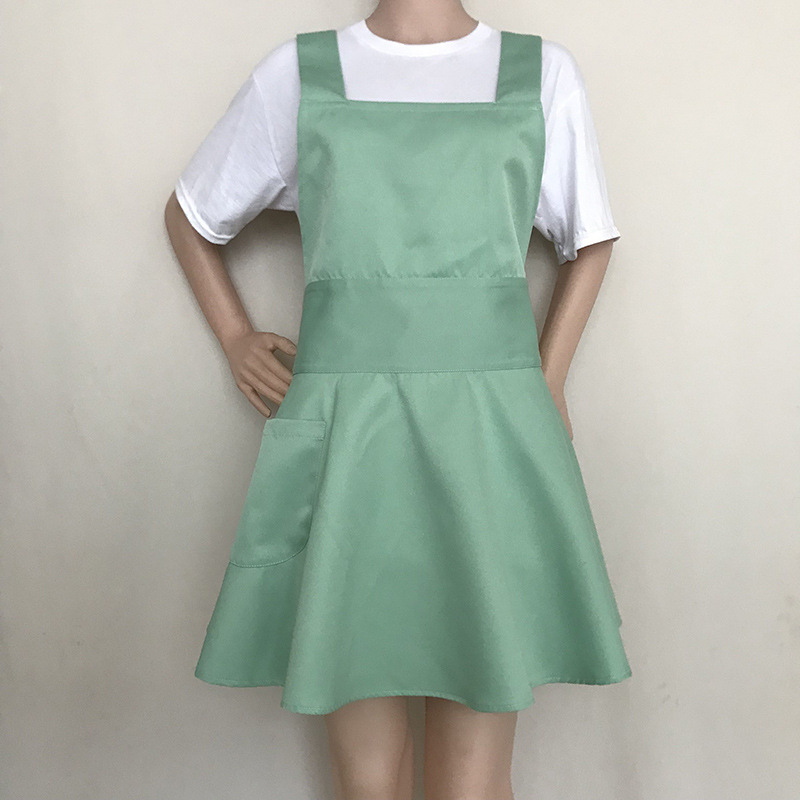 여성용 라지 트럼펫 앞치마 - 라이트 그린