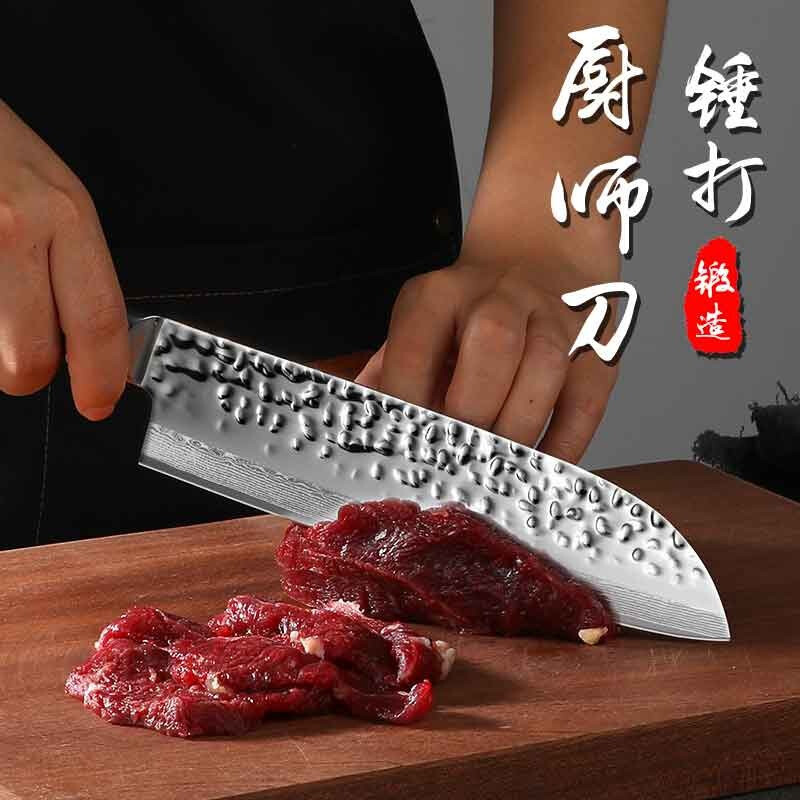 Cuchillo de cocina de Damasco, cuchillo de cocina de corte image 4