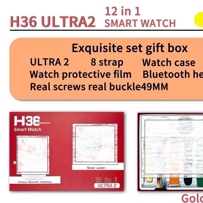 H36 12in1 Smart Watch Call Step Counting Health Sports Reminder Bluetooth Watch Tws