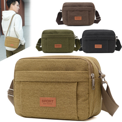 The new man bag 2021 canvas The single shoulder bag fashion Trend man Messenger Bags High-capacity Inclined shoulder bag Manufactor wholesale