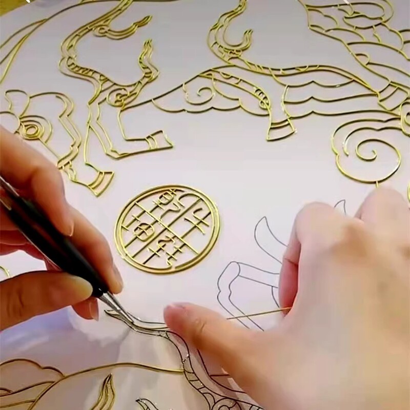 金線アルミナ線絵付け用特殊エナメル絵画 05 フラット線 0.3 銀線銅線箱入り diy 手作り卸売|undefined