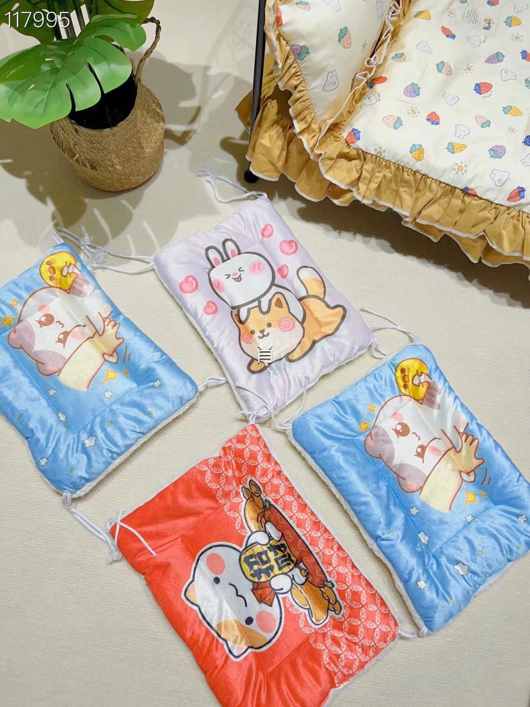 Домашняя собака кошка универсальный коврик с завязками