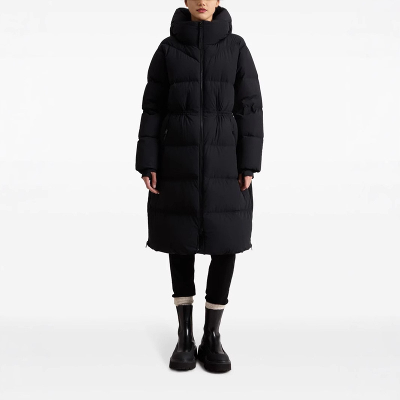 W **l r** h 24 new detachable hat elastic waist long straight down jacket (original)
