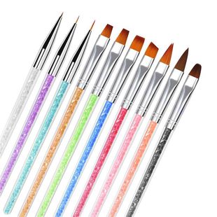 Nail pen phototherapy brush suit special full set of halo nail brush flat head gradient painted pull line tool set