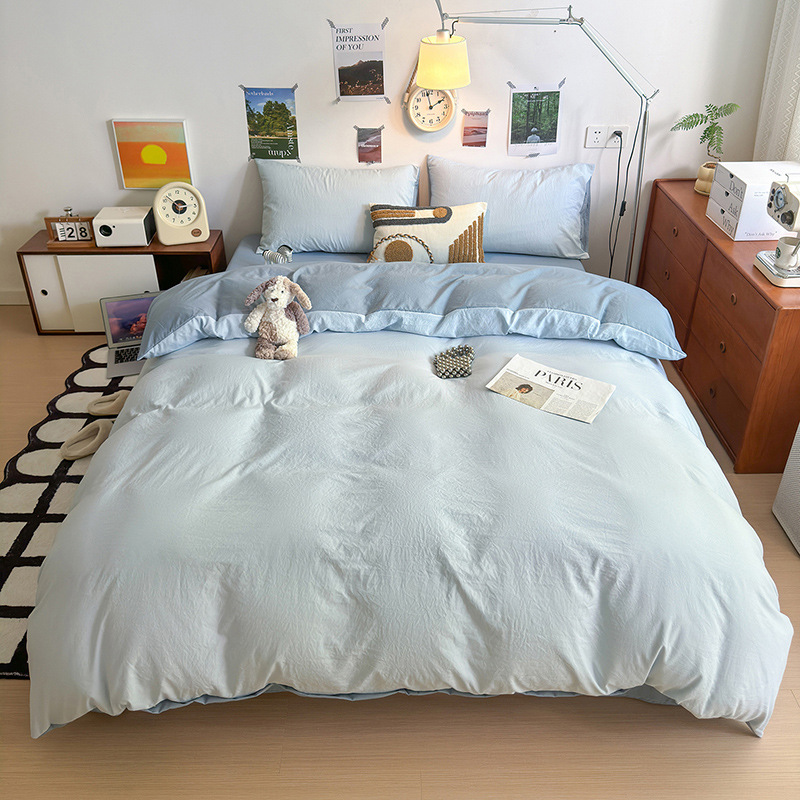 Ultra-soft Bubble Bedding Set With Duvet Cover And Bed Sheet_voghion.com