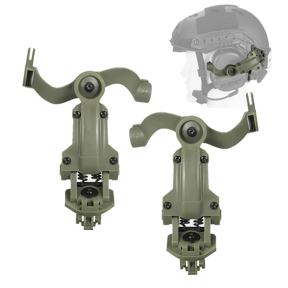 Звук и шумоподавление FAST Тактический кронштейн для наушников Шлемы Аксессуары для направляющих Комплект для регулировки нескольких углов