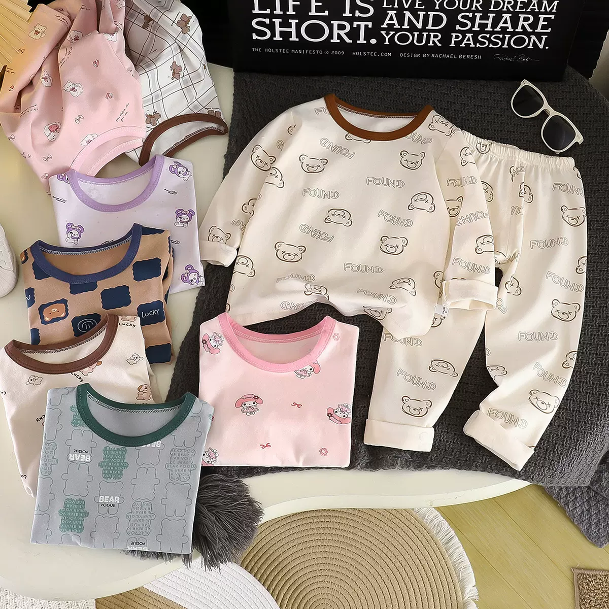 秋冬儿童内衣套装宝宝莱卡棉秋衣秋裤男女童打底睡衣家居服童装