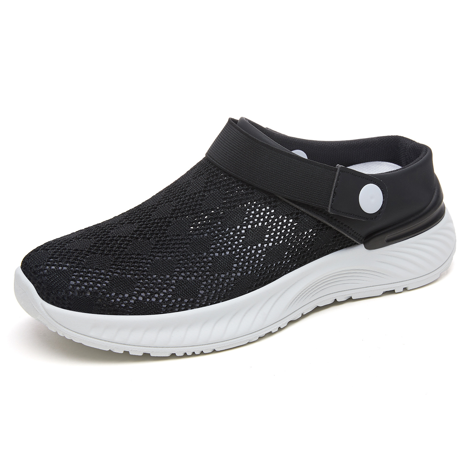 Zapatos de mujer de verano medio raspón tejido transpirable zapatos casuales zapatillas ligeras un pie para salir con zapatos de malla de moda image 10