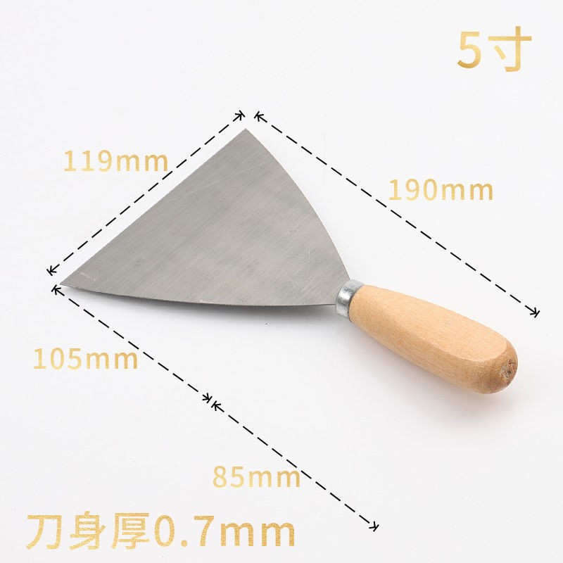 Cuchillo de mortero personalizado espeso 3 pulgadas cuchillo de raspado de madera cuchillo de limpieza de raspado de raspado de limpieza especial de 5 pulgadas cuchillo de acero inoxidable
