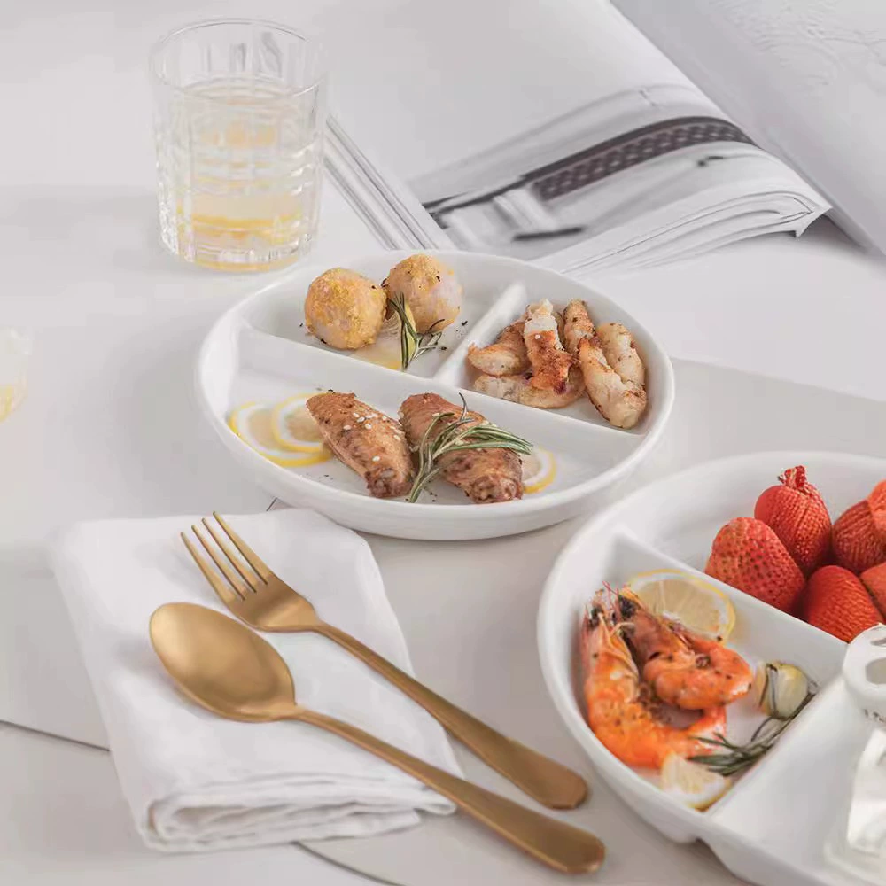 Разделенная тарелка Керамика 211 Разделенная тарелка для взрослых и детей, чтобы похудеть