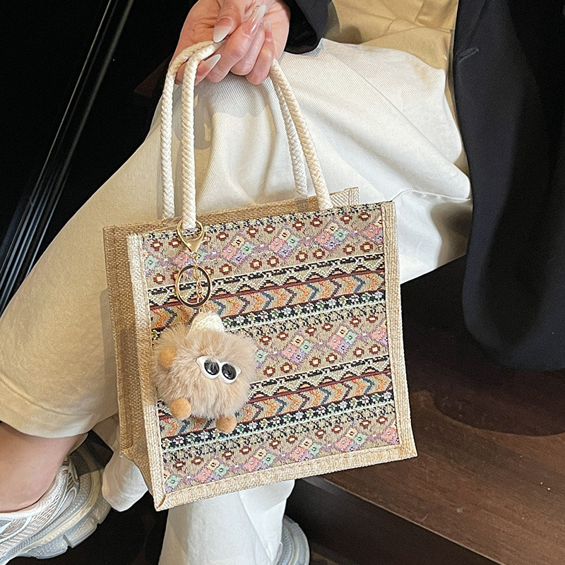 Niche All-match Bag Women's 2025 New Fashion Shoulder Tote Bag Ethnic Style College Student Handbag