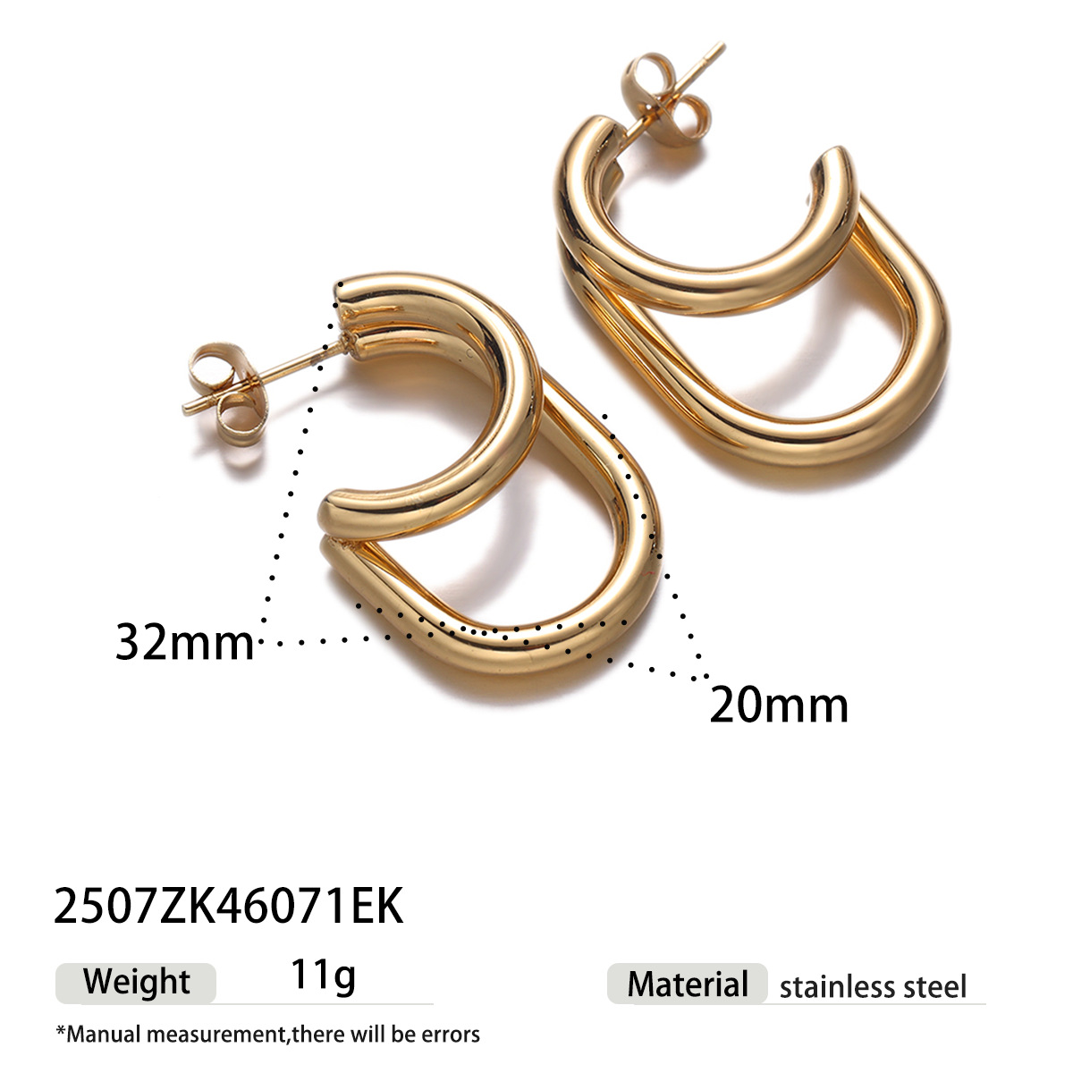 TENA europa y americana de acero inoxidable ligero de lujo de alto nivel galvanizado inductivo 18k oro de forma especial abertura pendientes de acero de titanio vacaciones