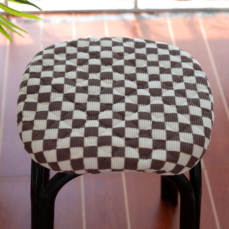 椅子套罩坐垫方凳子座套塑料凳子套正方形厚绑带餐厅饭店板凳套