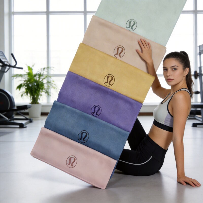 Lulu Trendy Brand Yoga Towel, Skin-Friendly and Absorbent, Double-Sided Brushed Fitness Towel, Soft Sweat-Absorbing Cleansing and Fitness Towel
