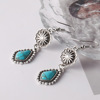 Retro turquoise earrings, European style, Aliexpress, boho style, wholesale