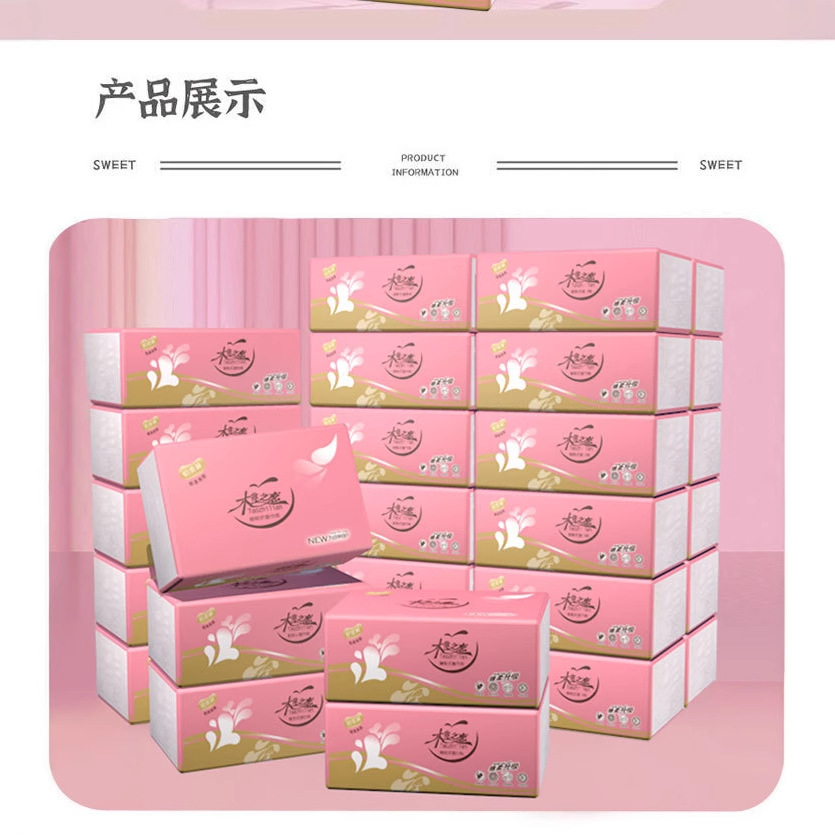 Manufacturer Wholesale Tissue Paper 40 Packs Facial Tissue Whole Box Family Pack Toilet Paper 4-Ply Napkin Paper Virgin Pulp Paper