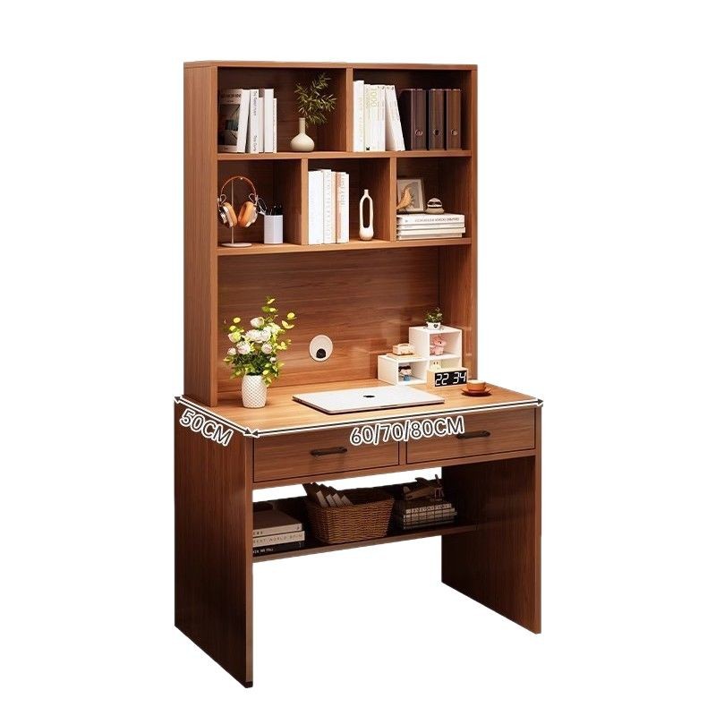 Estante de escritorio de casa pequeña, escritorio de estudio para estudiantes, escritorio de escritorio para dormitorios, escritorio estrecho de madera sólida contra la pared